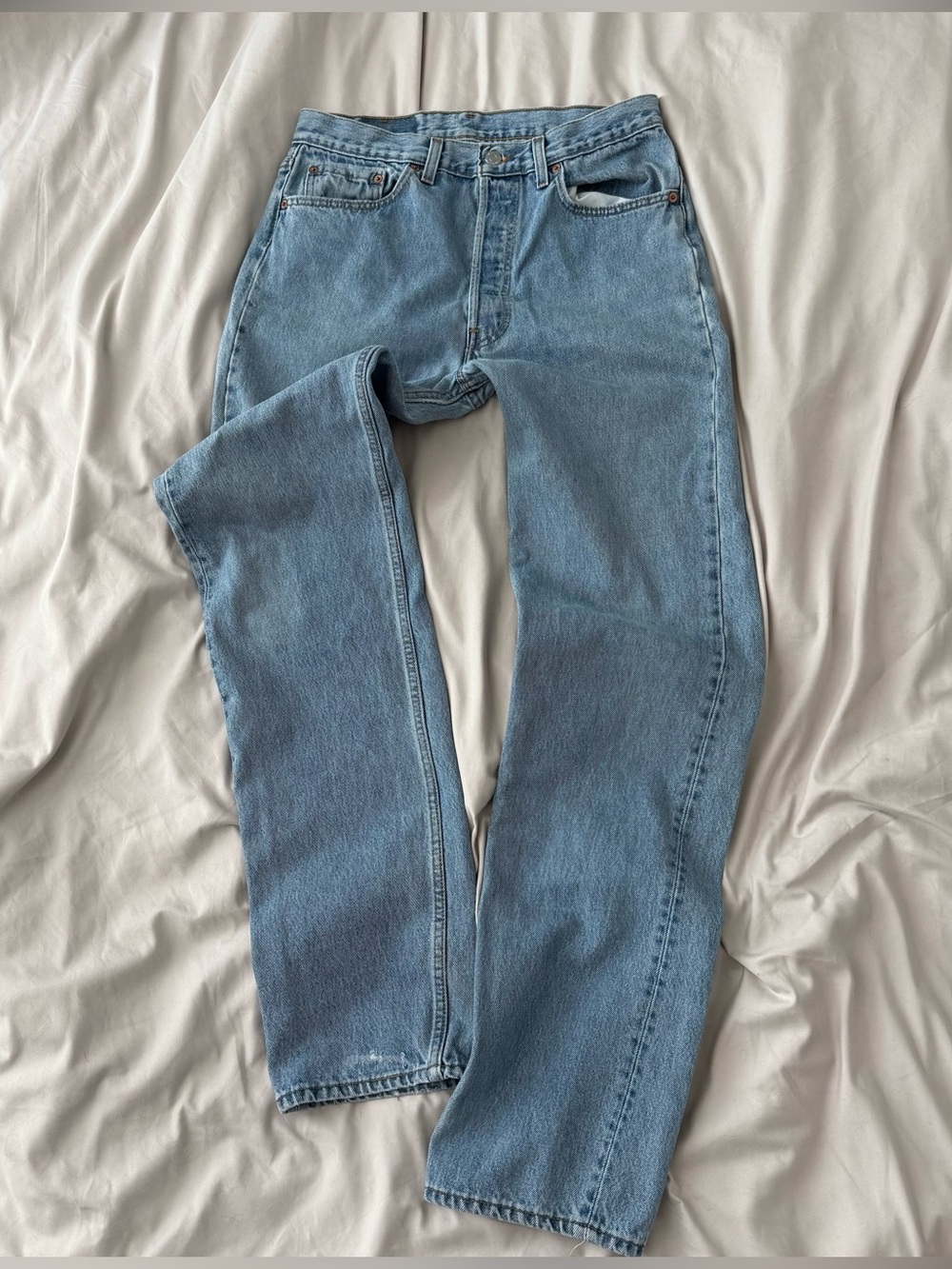Levi’s 501 Vintage 90s USA Light Wash High Rise Straight Jeans 30x34